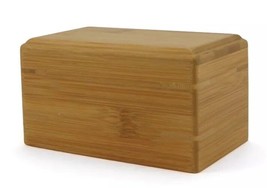 Small/Keepsake Bamboo Box Funeral Cremation Urn for Ashes, 25 Cubic Inches - £36.70 GBP
