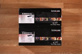 Genuine Lot of 2 Lexmark E360H31G Black Toner E360 E460 E462 Same Day Shipping!! - £228.46 GBP