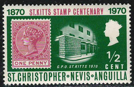 GB ST.CHRISTOPHER &amp; NEVIS &amp; ANGUILLA 1970 MNH Stamp 1/2c Scott# 230 Post... - $0.75