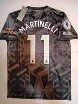 Gabriel Martinelli #11 Arsenal FC EPL Stadium Black Away Soccer Jersey 2022-2023 - £70.79 GBP