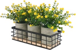 Small Fake Plants Mini Artificial Potted Plants, 3 Potted, Coffee Table - $43.96