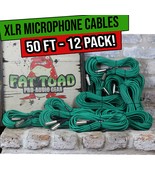 12 PACK - FAT TOAD XLR Microphone Cables | 50ft Professional Pro Audio G... - $132.84