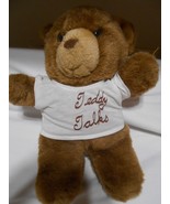 Rare Vtg 12" Teddy Talks Uneeda plush wearing T-Shirt very animated & Working  - $24.74
