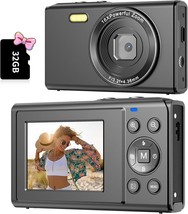 Digital Camera 1080P FHD Kids Digital Camera with 32GB Card 2 Batteries Small Wh - $69.80