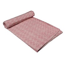 Indian Hand Block Print Pink Kantha Quilt Handmade Cotton King Size Kantha Bedco - £55.94 GBP