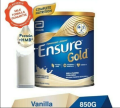 4 x 850g Abbott ENSURE Gold Milk Powder Vanilla Flavor Complete Nutrition - £156.66 GBP
