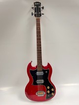 1970&#39;s Pan Matsumoku EB-3 Clone Solid Body Electric Bass Guitar - Cherry Red - £367.69 GBP