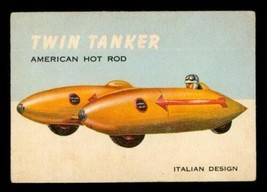 1954 Topps World on Wheels Trading Card #43 TWIN TANKER American Hot Rod Italy - $10.89