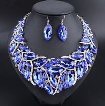 Bridal Jewelry Sets Wedding Engagement Necklace Earrings Sets for Brides... - $22.30