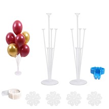 2 Sets Of Balloon Stand Kits 28&#39;&#39; Balloon Arch Kit With Base, Reusable C... - £12.11 GBP