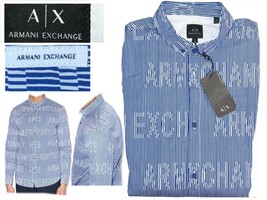 Armani Exchange Men&#39;s Shirt M €99 Here Less! AR76 T1P - £51.03 GBP