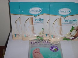 Amope Pedimask Foot Sock Mask &amp; Skin Republic Foot Peel - 5 Total - $18.69