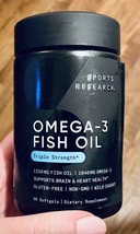 Sports Research Triple Strength Omega 3 Fish Oil -  90 count ex 11/25 - £18.56 GBP