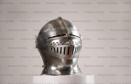 Medieval 18G Steel Bascinet Closed Helmet Burgonet Helmet Viking x-mas gift - £166.58 GBP