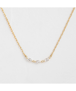 925 Silver Dainty Moissanite Necklace Marquise Diamond Pendant Silver Ne... - $287.19 CAD