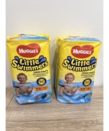 2 Pack Huggies Little Swimmers Swim Nappies Size 5-6 12-18kg 11 Per Pack - $24.70