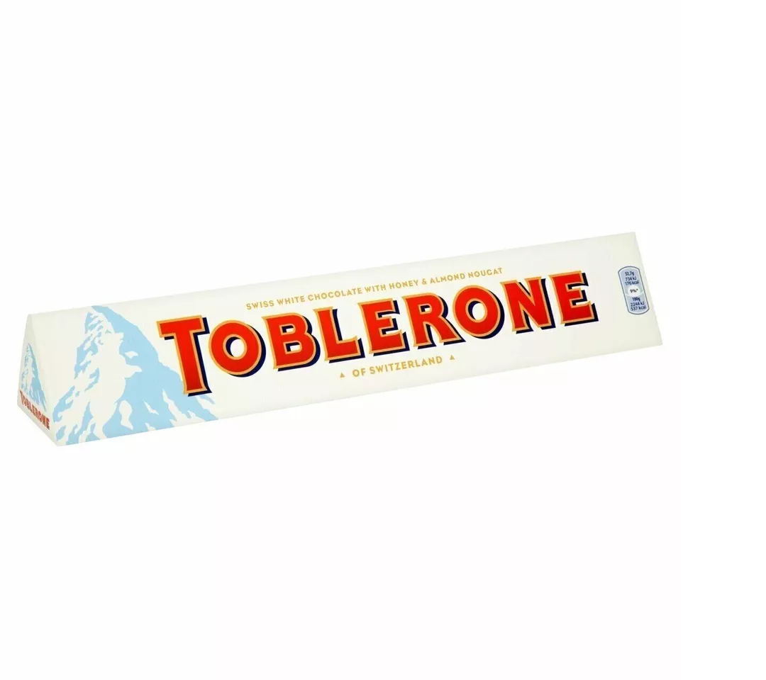 Toblerone Chocolate 12.7 Oz - 360g Swiss White Chocolate Nougat Bar Extra Large