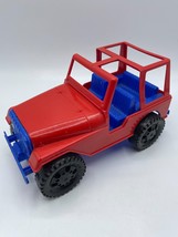 Vintage Amloid Jeep Wrangler CJ 4x4 Push Toy Processed Plastic Toy Car M... - $18.99