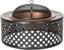 Jamaica Copper And Black Fire Pit From Safavieh Outdoor Collection. - £243.52 GBP