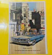 Vintage 1960s Pontiac Grand Prix Advertisement  Car Print AD Coupe Two Wishes - £11.57 GBP