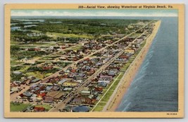 Aerial View Showing Waterfront At Virginia Beach VA Postcard O30 - £7.00 GBP