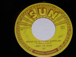 Jerry Lee Lewis Whole Lot Of Shakin Going On Sun Label 45 Rpm Record Vintage - £31.97 GBP