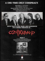 Contraband 1991 Impact Records ad Michael Schenker Tracii Guns Share Ped... - $87.70 MXN