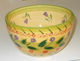 Tabletops Unlimited Deep Soup Bowl Salad Hand Painted &quot;La Fleur&quot; - £17.33 GBP