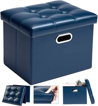 Cosyland Storage Ottoman 17X13X13In Leather Ottoman Rectangle Footrest F... - $40.99