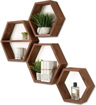 Extra Large Hexagon Floating Shelves Set Of 4 - Honeycomb Shelves - Octagon - £88.37 GBP