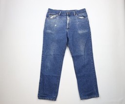 Vintage 90s Lee Mens Size 36x30 Thrashed Bootcut Denim Jeans Blue Cotton - £30.50 GBP