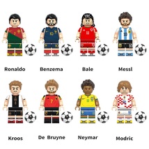 Famous Football Player World Cup Ronaldo Messi Modric Benzema 8pcs Minifigures - £13.93 GBP
