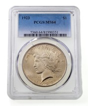 1923 S $1 Argent Paix Dollar Classé Par PCGS Comme MS-64 - $126.49