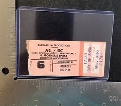 AC/DC / Bon Scott - Vintage Oct. 6, 1979 Birmingham, Alabama Concert Ticket Stub - £83.79 GBP