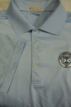 NEW Peter Millar Summer Comfort Solid Lite Blue Golf Polo Shirt L Senior Amateur - £32.36 GBP