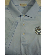 NEW Peter Millar Summer Comfort Solid Lite Blue Golf Polo Shirt L Senior... - £32.56 GBP