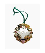 1998 WHHA President James Buchanan Christmas Ornament Gold Plate USA Whi... - £19.53 GBP