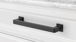 Amereco Matte Black 5 in. Drawer Pulls With Hardware-Pack Of 10 - £31.14 GBP