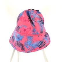Jack Wolfskin Girl&#39;s Yuba Sun Hat Headgear Floral Palm Leaf Pink Blue Si... - $7.84
