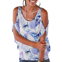 Mondxflaur Butterfly Sleeveless T Shirts for Women Loose Fit Elegant Top... - $22.99