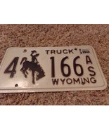 1982 WYOMING BUCKING COWBOY LICENSE PLATE - £27.63 GBP