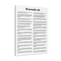  Proverbs Chapter 28 White Bible Canvas Christian Wall Art Ready - £60.74 GBP+