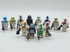 12pcs Star Wars Republic Delta Squad Commando Fixer Sev Scorch Niner Minifigures - £20.42 GBP