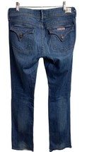 Hudson Beth Baby Boot Jeans Dark Wash size 30 Flap Pockets Med Wash - £25.95 GBP