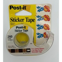 3M Post-It Brand Sticker Tape 700-3 Ribbons 260 Stickers Vintage Retro 1992 NOS - $19.59