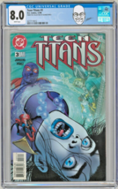 George Perez Pedigree Collection CGC 8.0 ~ Teen Titans 3 Pérez &amp; Dan Jurgens Art - $98.99