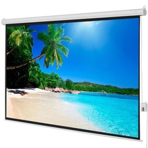 100&quot; 4:3 Motorized Projector Screen Dual Wall Ceiling Installation Design Home - £96.71 GBP