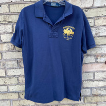 Polo Ralph Lauren Blue Men&#39;s L Polo Shirt Large Logo New York, NY 1967 - £18.56 GBP