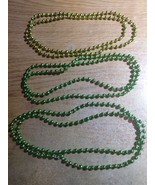 3 Green Bead Fashion Necklace 15&quot; - Irish, Notre Dame, Mardi Gras, Chris... - $3.00