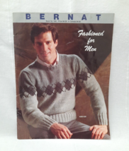 1984 Bernat Handicrafter 530 Fashioned For Men Patterns Cardigans Vest P... - $9.85